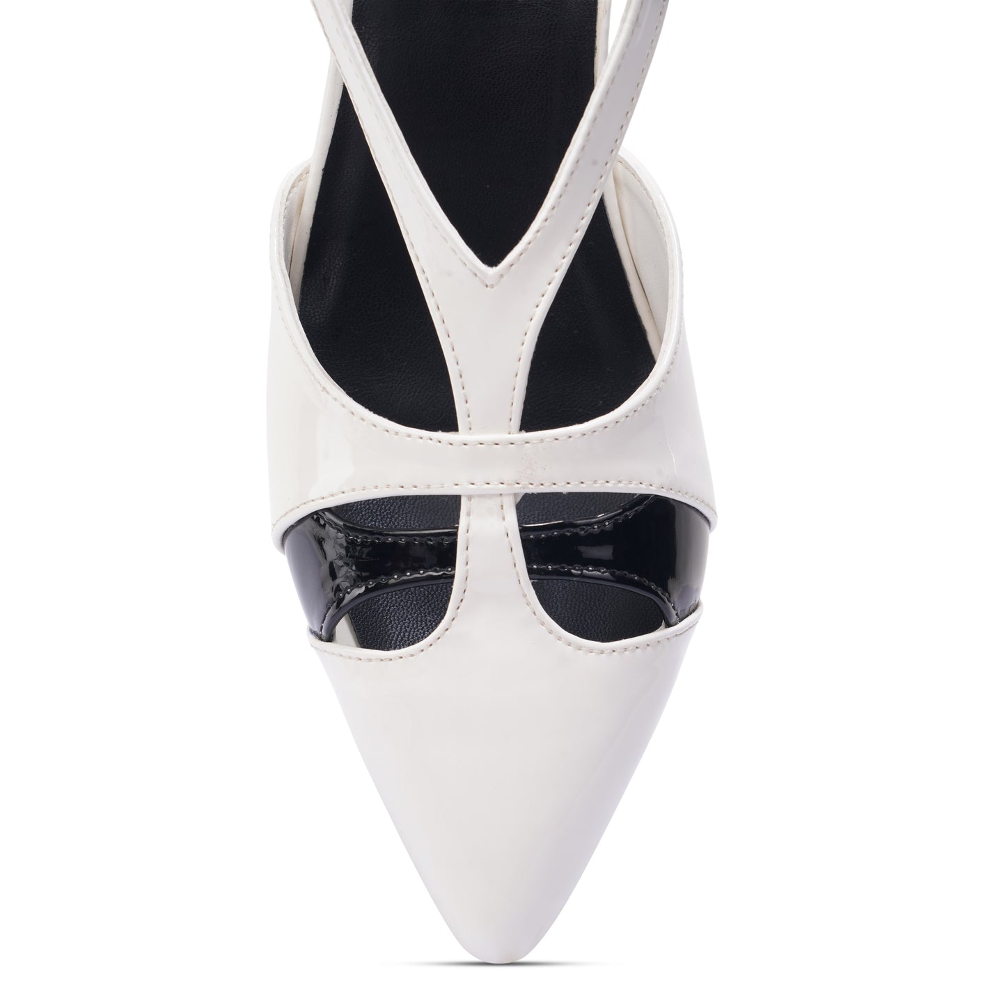 Alvia Dual-Tone Slingback Stilettos Black & White