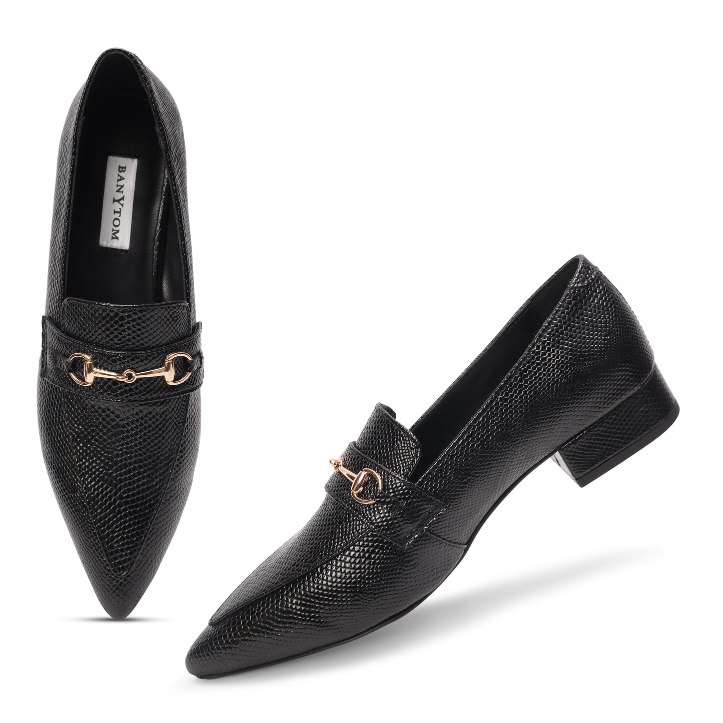 The Mamba Midnight Black Loafers Pointed - Toe