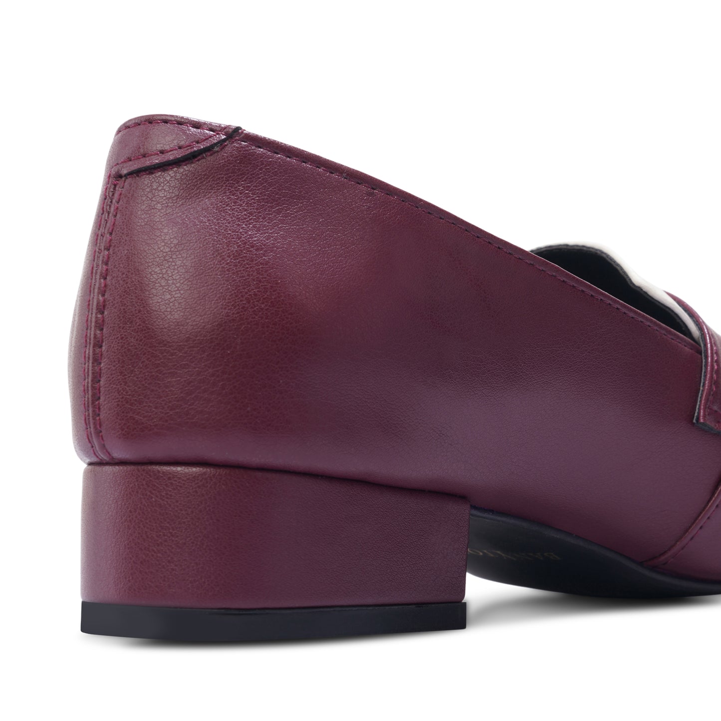Clevia Two-Tone Classic Penny Loafer ( Maroon & White )
