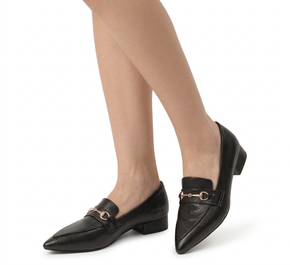 The Mamba Midnight Black Loafers Pointed - Toe