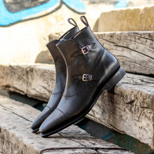 Load image into Gallery viewer, Black Crust Premium Classic Leather Octavian Buckle boot
