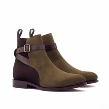 Load image into Gallery viewer, Dual Suede Olive and Brown Suede Leather Jodhpuri boot
