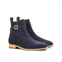 Load image into Gallery viewer, Marko Classic Navy blue Suede Leather Jodhpuri boot
