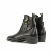 Load image into Gallery viewer, Royal Black Premium Leather Jodhpuri boot
