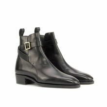 Load image into Gallery viewer, Royal Black Premium Leather Jodhpuri boot
