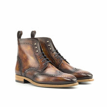 Load image into Gallery viewer, Fire Tabbacco finish Leather Brogue boot
