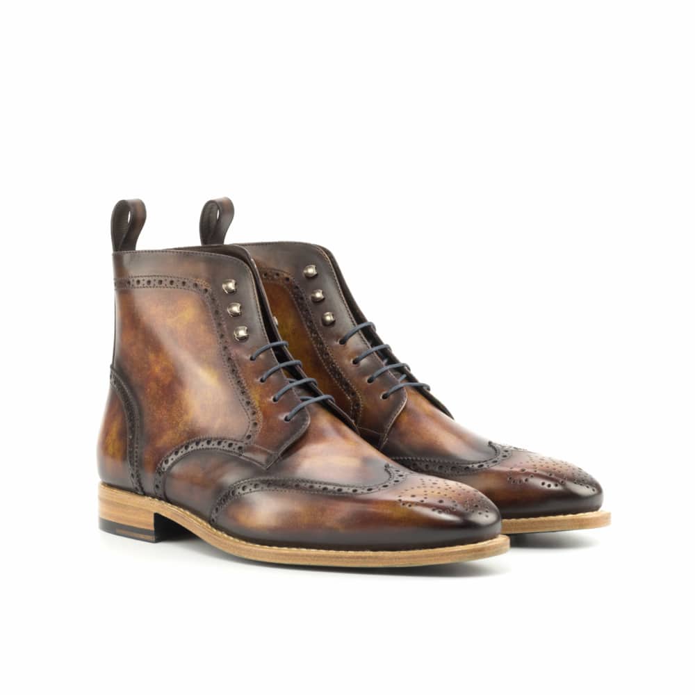 Fire Tabbacco finish Leather Brogue boot