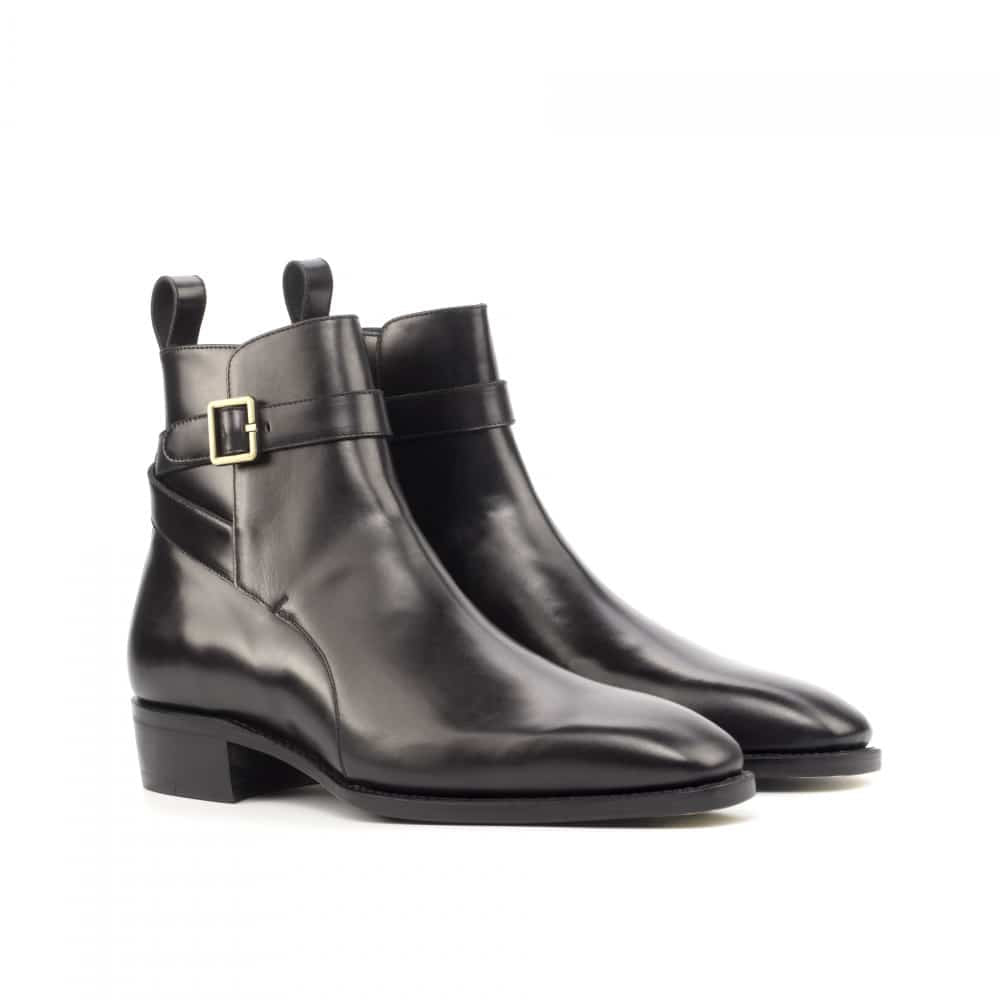 Clamp Royal Premium Black Leather Jodhpuri boot