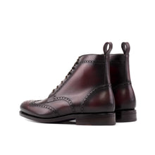 Load image into Gallery viewer, Altar Luxury Patina Burgundy/cherry Leather Brogue boot
