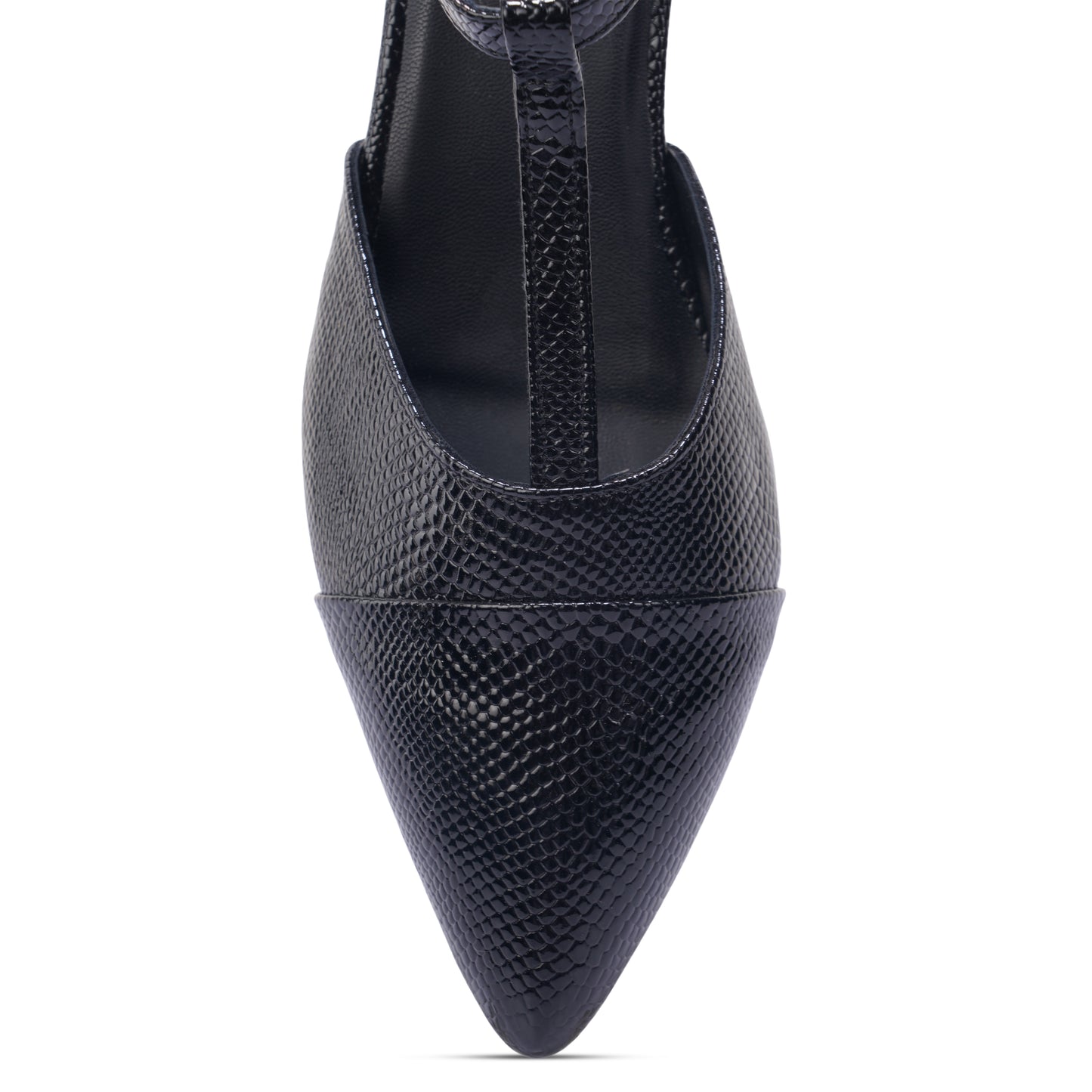 Stella Mamba T-Strap Block heel- Midnight Black