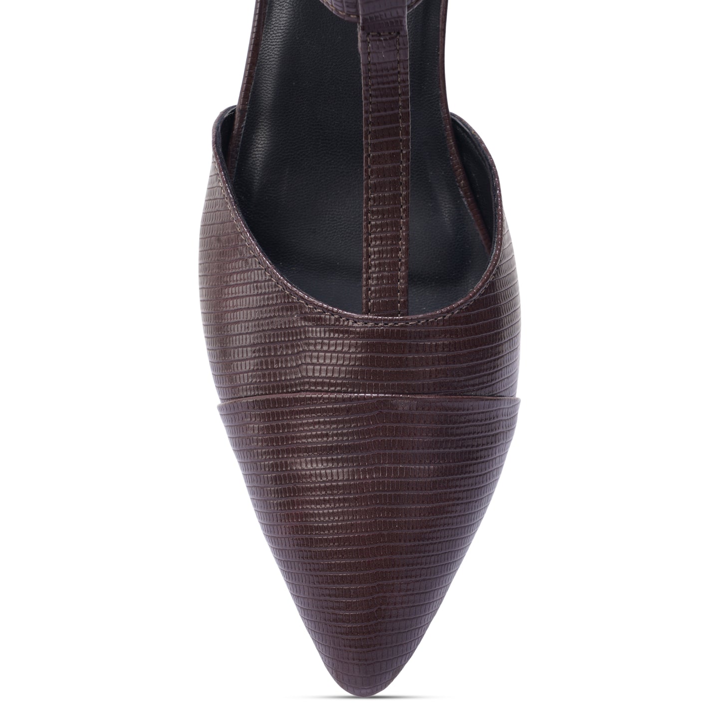 Stella T-Strap Block heel- Dark Brown