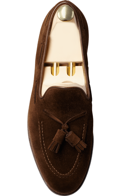Caspar Dark Brown Calf Suede