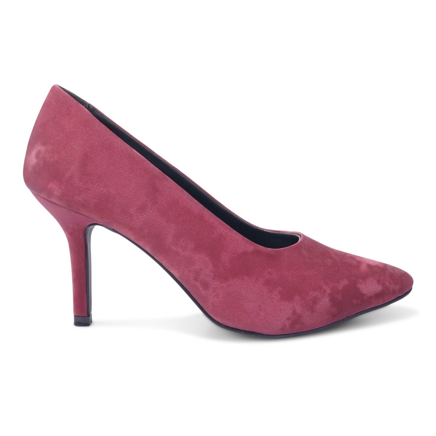 Velour Premium Velvet Stilettos Pumps Bold Maroon