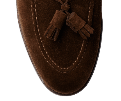 Caspar Dark Brown Calf Suede